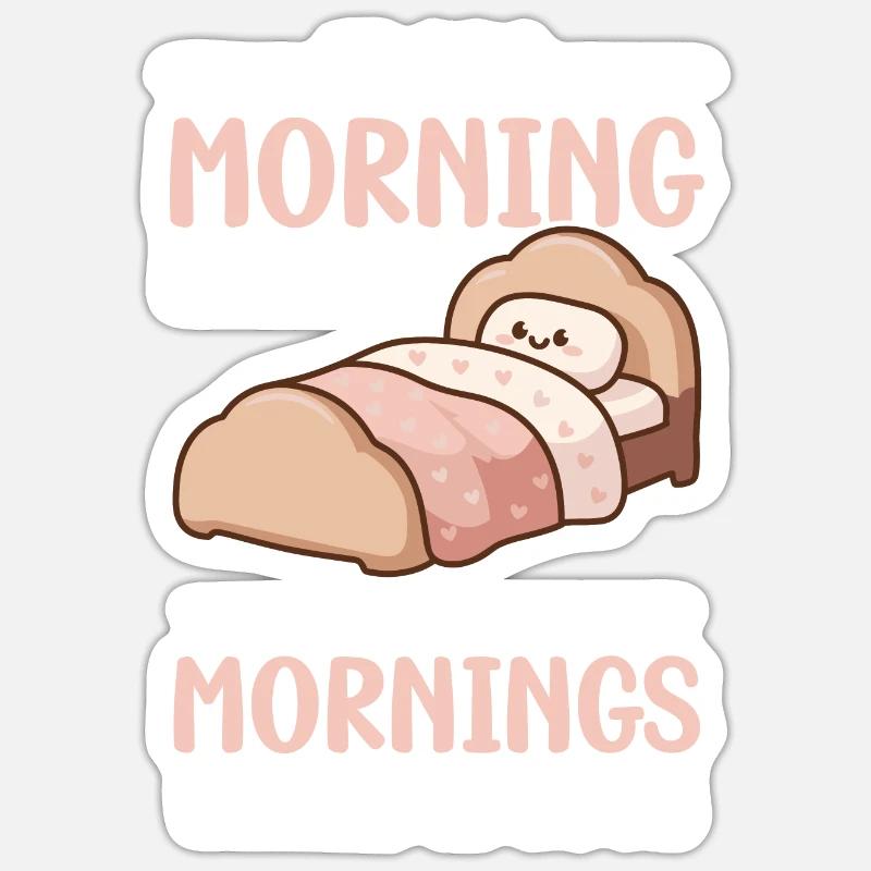 Witziger Schlaf Spruch - Sticker Größe S (10 x 10 cm) - Mattweiß