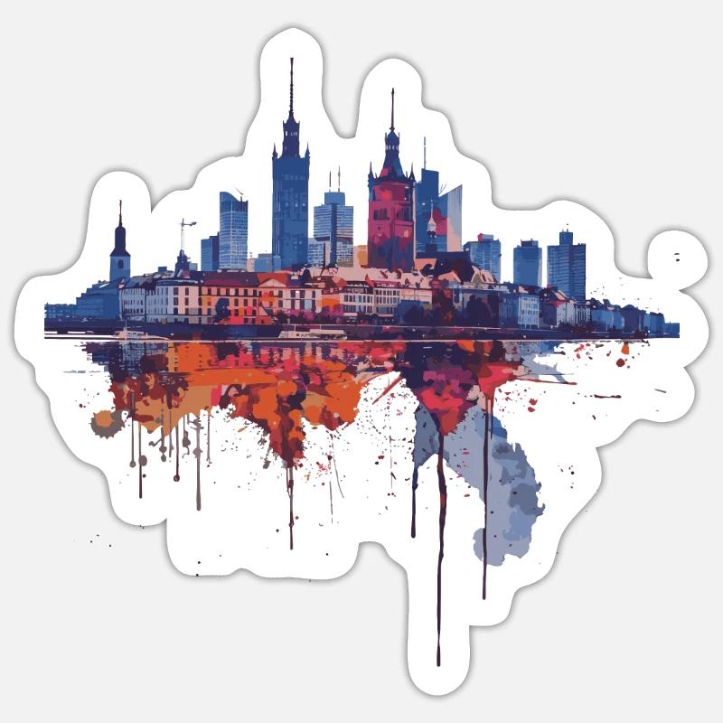 Varsovie Sticker taille S (10 x 10 cm)