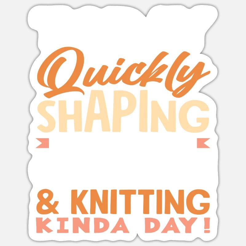 Heute Wird Ein Kaffee Und Stricktag - Sticker Größe S (10 x 10 cm) - Mattweiß