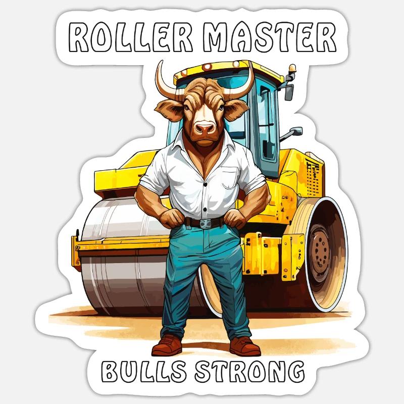 ROLLER MASTER BULLS STRONG Sticker Größe S (10 x 10 cm)