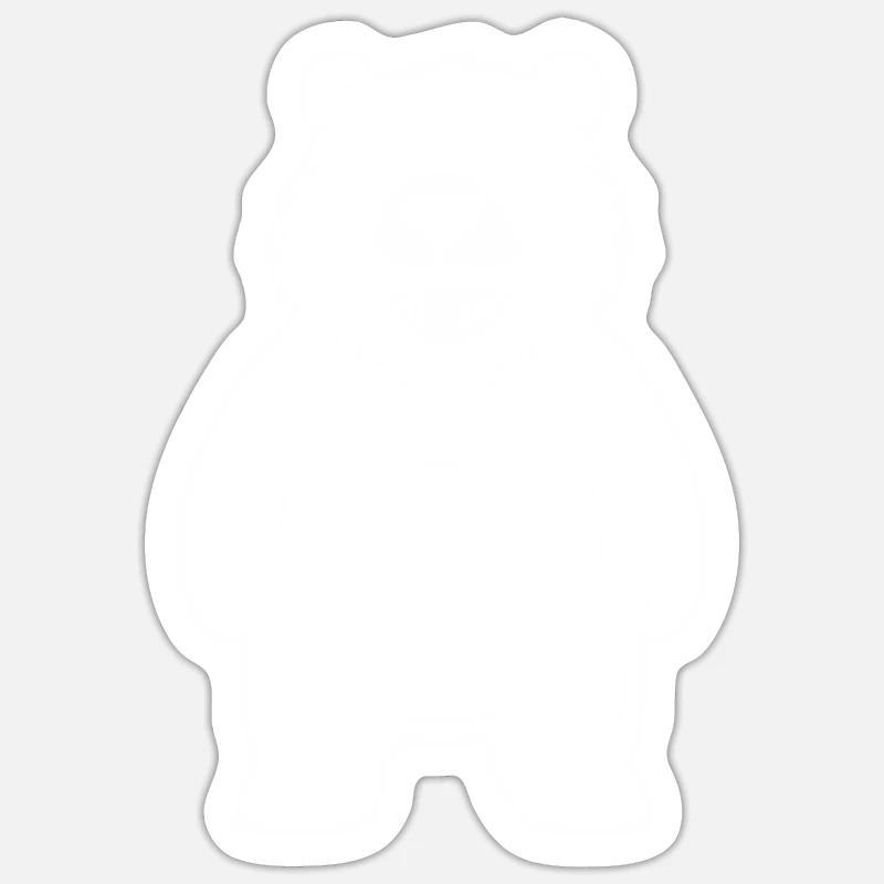 Grizzly bear cub - Sticker size S (10 x 10 cm) - white matte