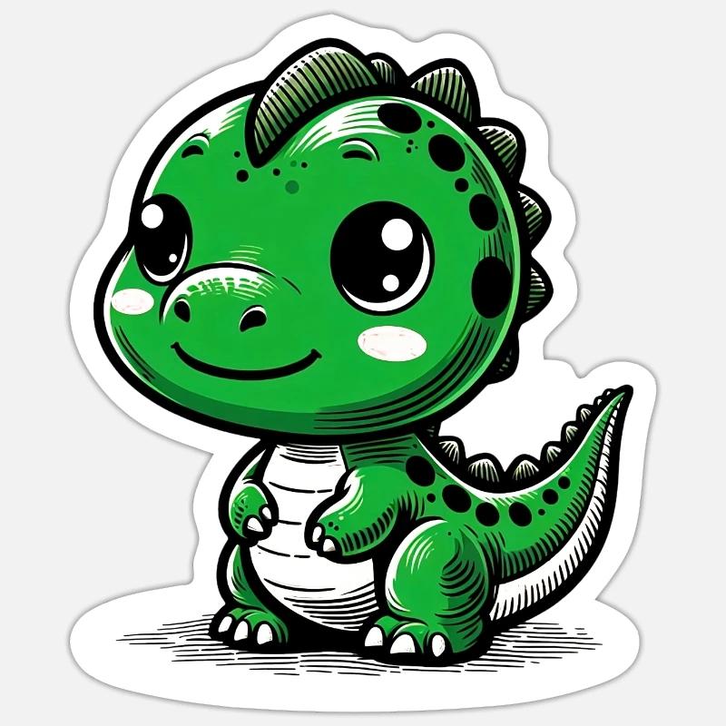 Dinosaur - Sticker size S (10 x 10 cm) - white matte