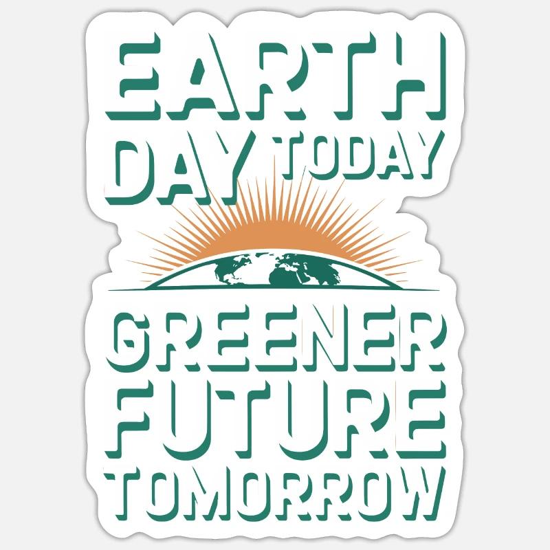Climate optimism, Earth Day, Sustainability - Sticker size S (10 x 10 cm) - white matte