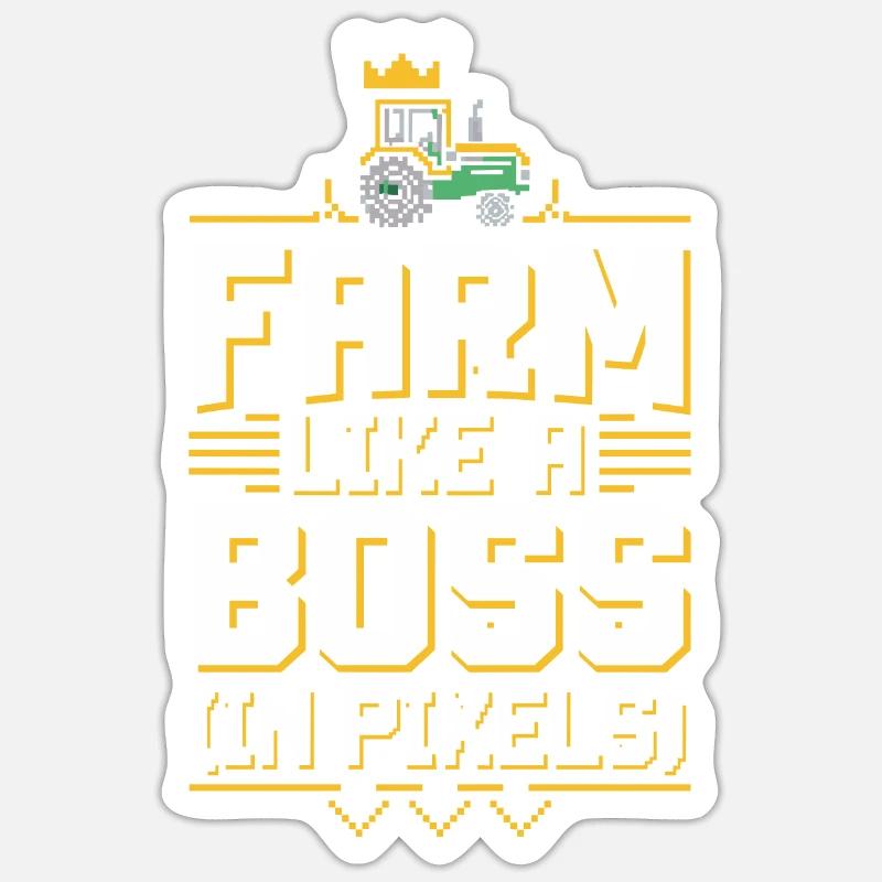 Farming Simulator Virtual Farming Game Fan Farm - Sticker Größe S (10 x 10 cm) - Mattweiß