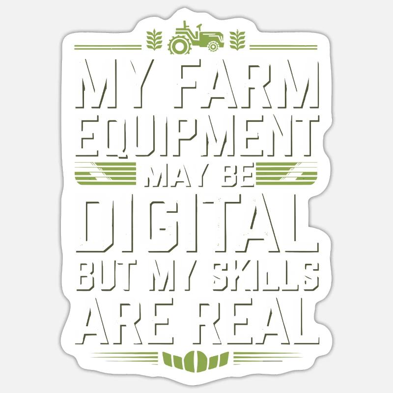 Farming Simulator Virtual Farming Game Fan Farm - Sticker size S (10 x 10 cm) - white matte