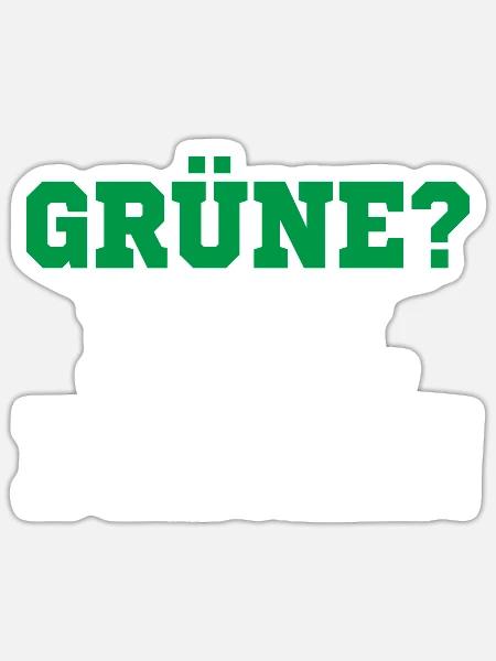 Grüne nein Danke! - Sticker Größe S (10 x 10 cm) - Mattweiß