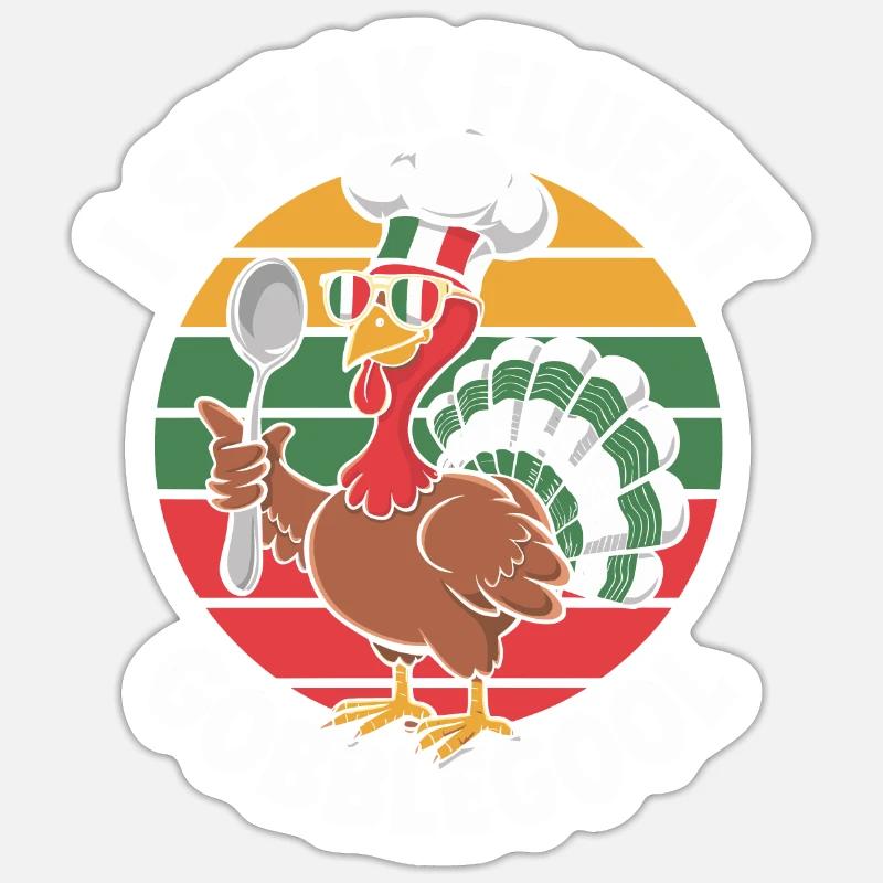 Dinde Thanksgiving Day Gobblegool Sticker taille S (10 x 10 cm)