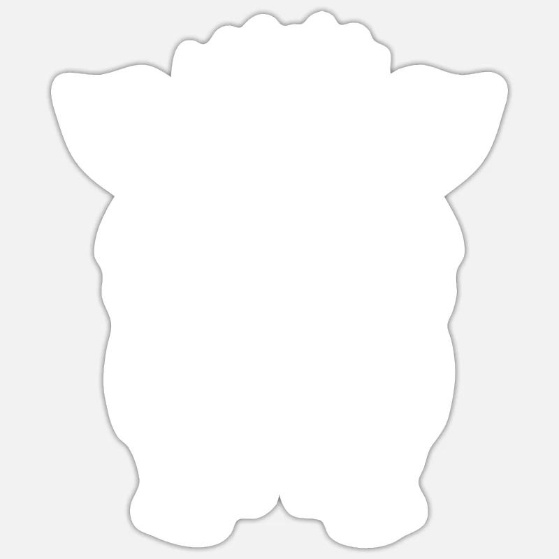 Wildschwein - Sticker Größe S (10 x 10 cm) - Mattweiß