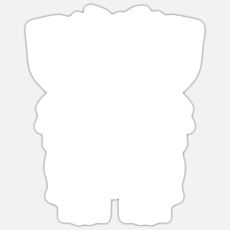 Cinghiale - Sticker formato S (10 x 10 cm) - bianco opaco