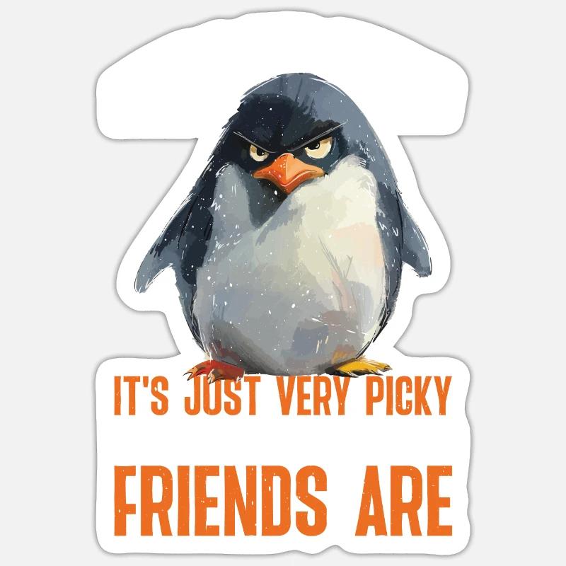 Linux Is User-Friendly Just Picky About Friends 2 Sticker Größe S (10 x 10 cm)