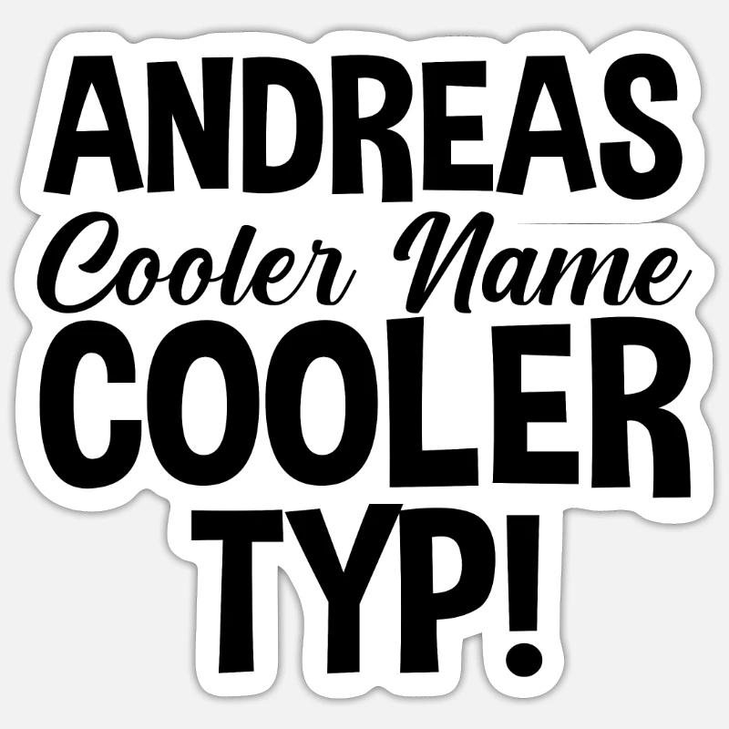 First name Andreas - Sticker size S (10 x 10 cm) - white matte