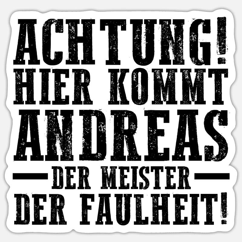 First name Andreas - Sticker size S (10 x 10 cm) - white matte