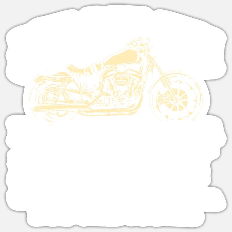 Opi BIN EIN MOTORRAD FAHRENDER OPA NOCH COOLER - Sticker Größe S (10 x 10 cm) - Mattweiß