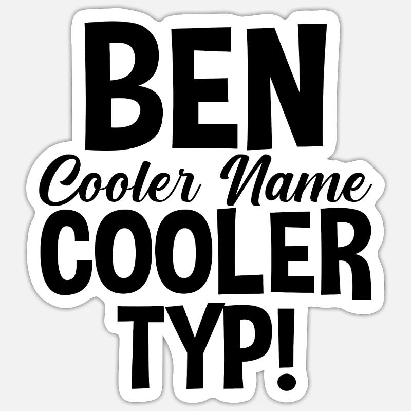 First name Ben - Sticker size S (10 x 10 cm) - white matte