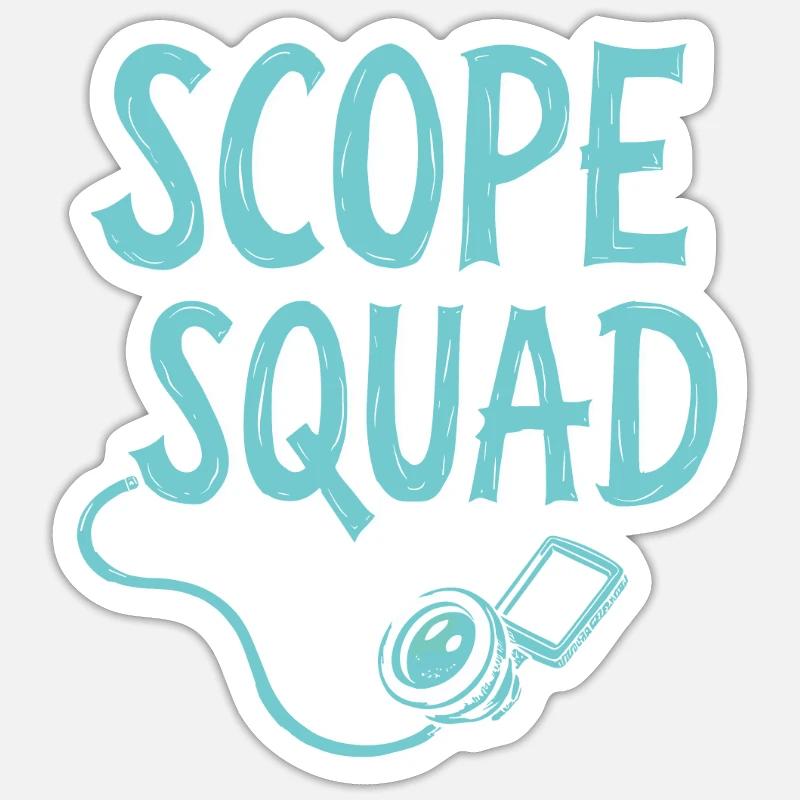 Endoscopy Technician Team - Sticker size S (10 x 10 cm) - white matte