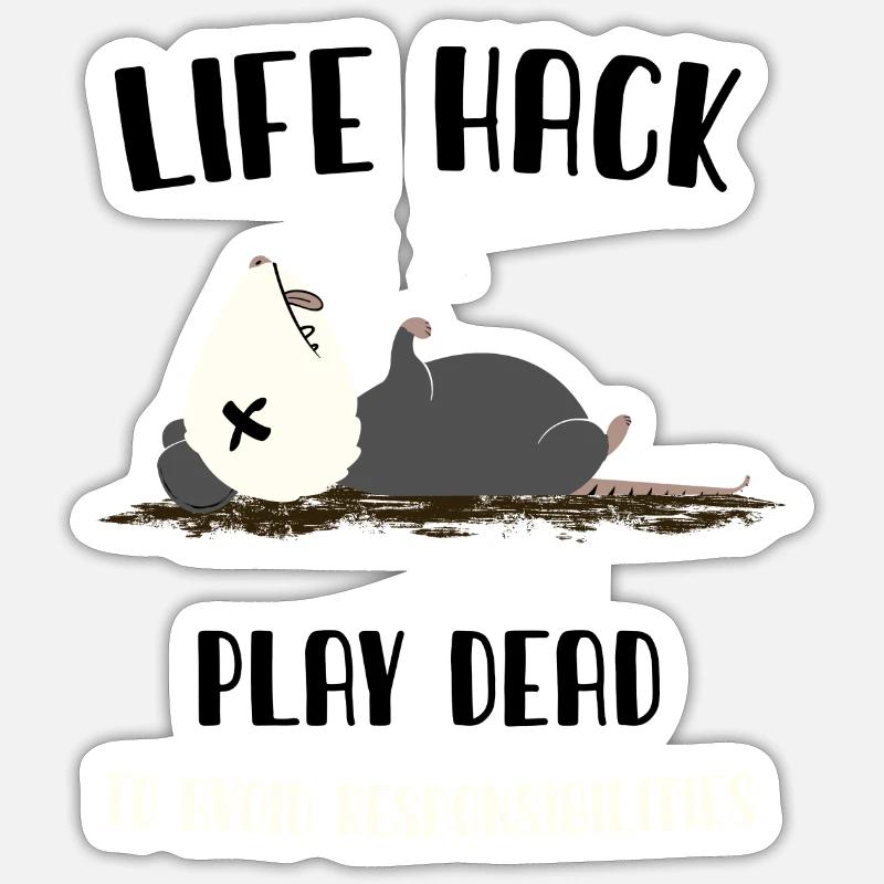 Life Hack - Sticker Größe S (10 x 10 cm) - Mattweiß