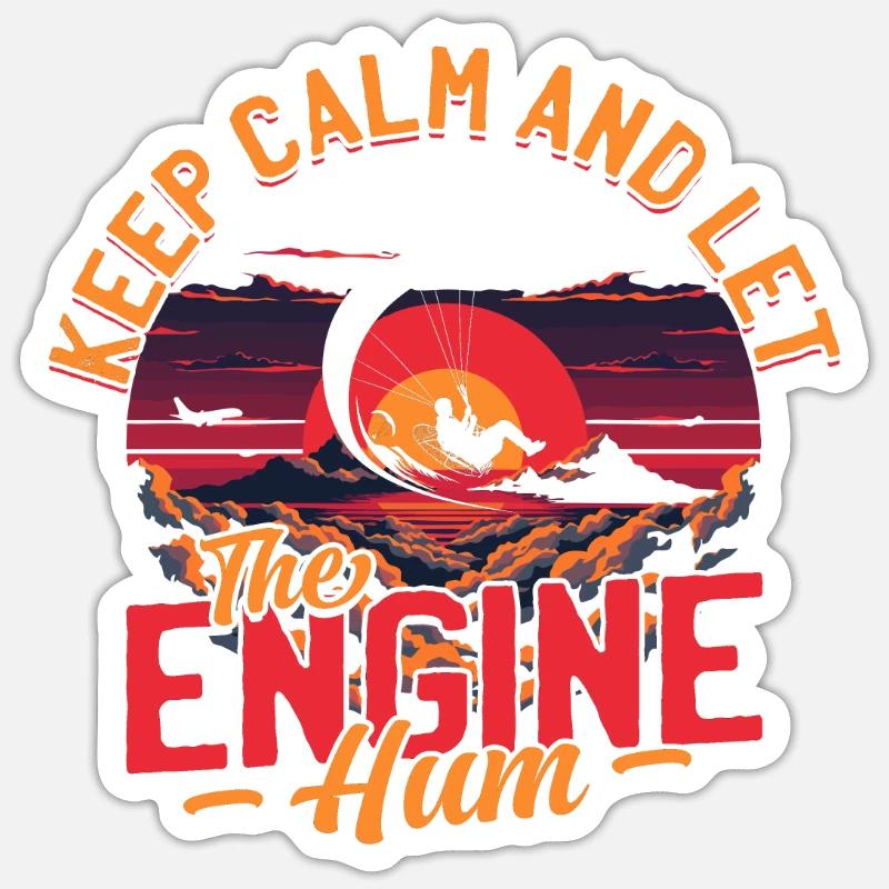 Paramoteur paramoteur Sticker taille S (10 x 10 cm)