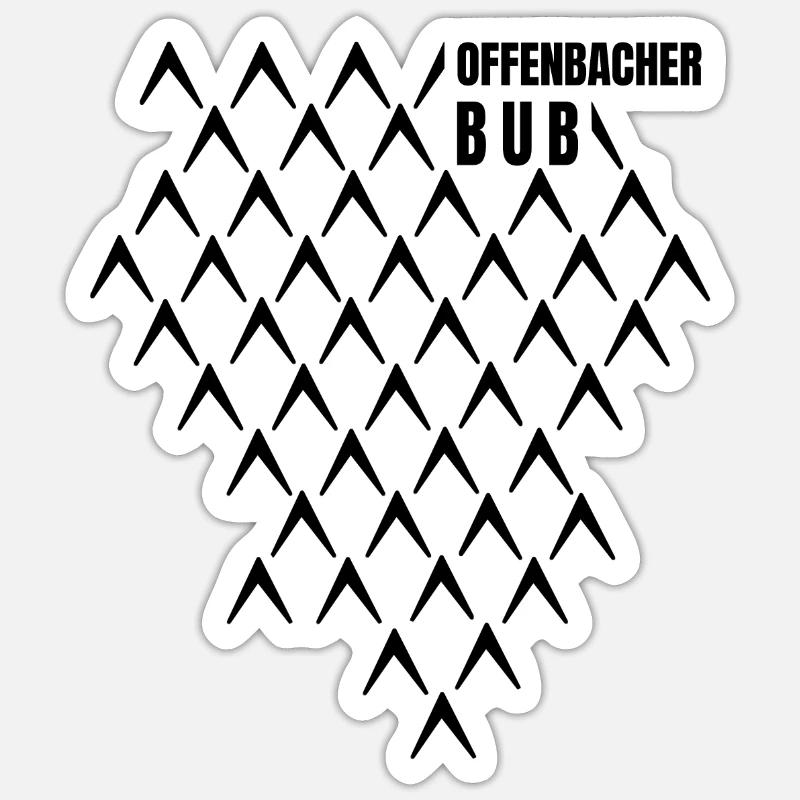 Offenbacher Bub Hessen dialect Bembel Äppler Sticker size S (10 x 10 cm)