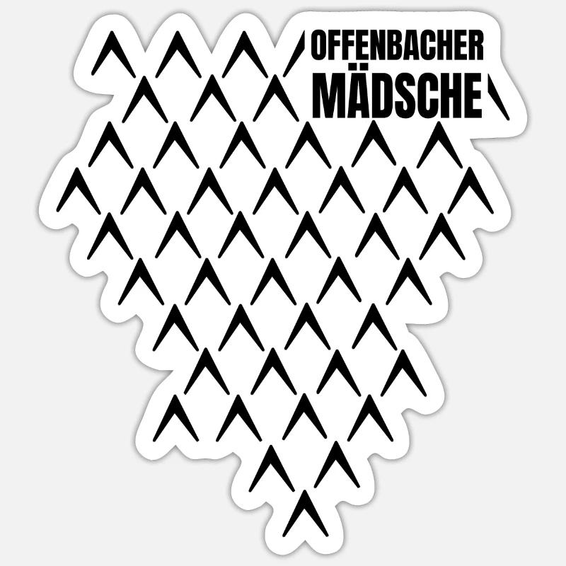 Offenbacher Mädsche Hessen dialect Bembel Sticker size S (10 x 10 cm)