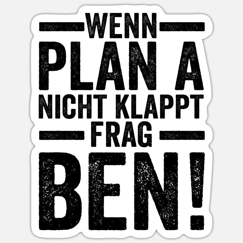 First name Ben Sticker size S (10 x 10 cm)