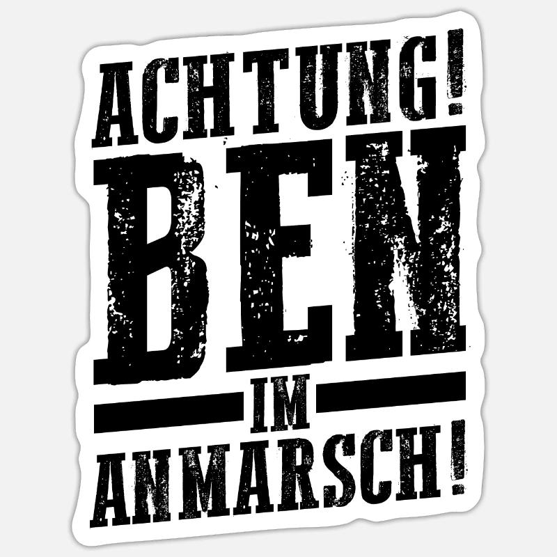 First name Ben - Sticker size S (10 x 10 cm) - white matte