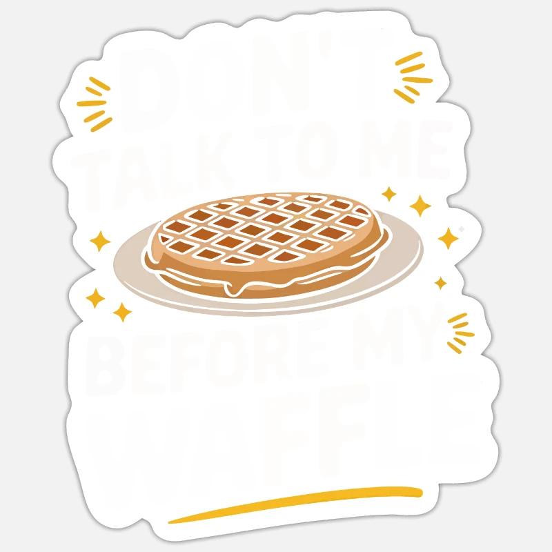 Waffles Breakfast Sweets Sticker size S (10 x 10 cm)