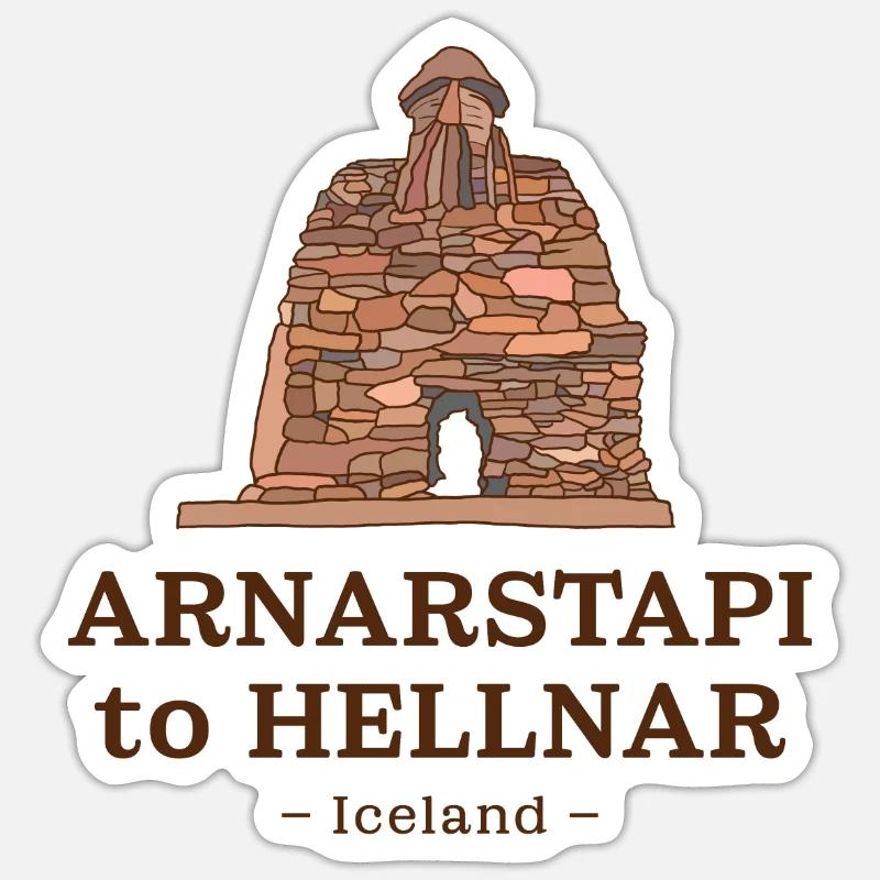 Arnarstapi to Hellnar – Iceland - Sticker Größe S (10 x 10 cm) - Mattweiß