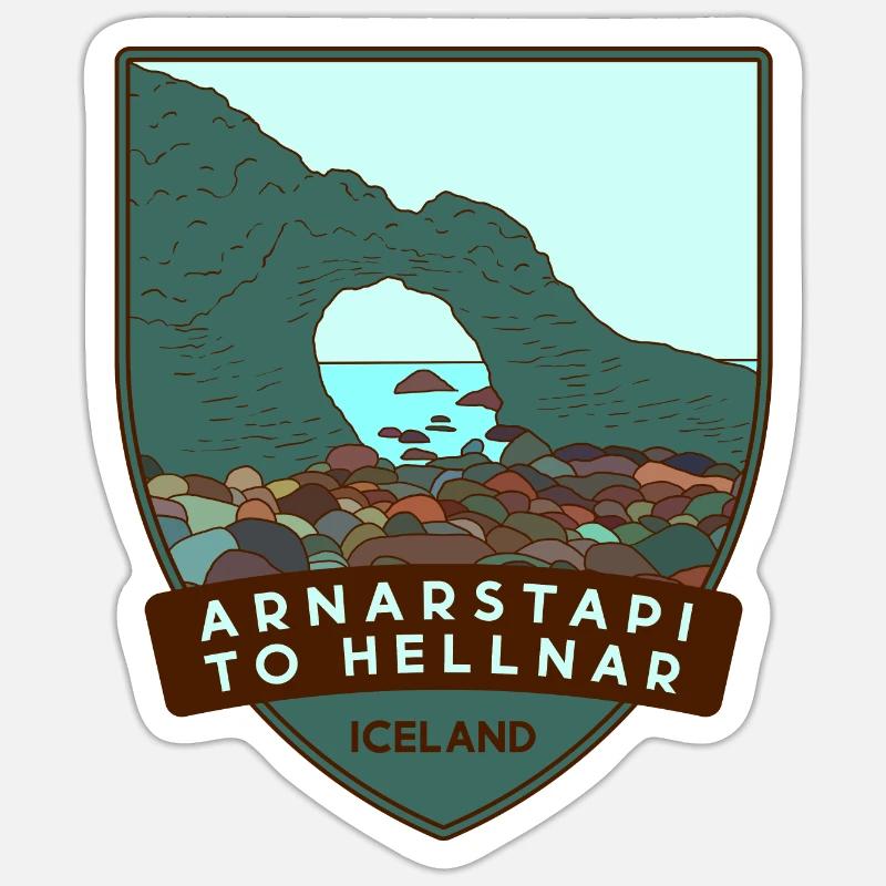 De Arnarstapi à Hellnar – Islande Sticker taille S (10 x 10 cm)