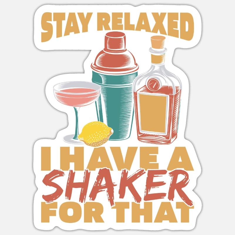Barman Barman - Sticker taille S (10 x 10 cm) - blanc mat