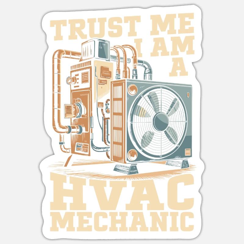 HVAC Technician Sticker size S (10 x 10 cm)