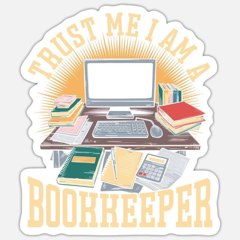 Comptable - Sticker taille S (10 x 10 cm) - blanc mat