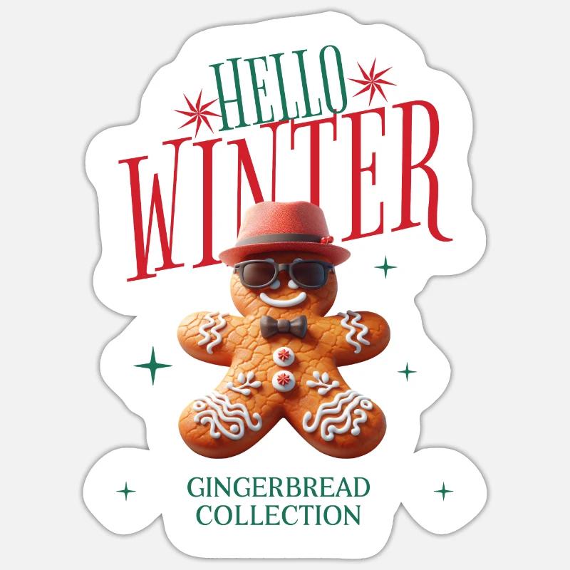 Gingerbread Collection - Sticker size S (10 x 10 cm) - white matte