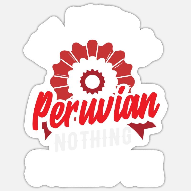 Pérou Cadeau péruvien - Sticker taille S (10 x 10 cm) - blanc mat