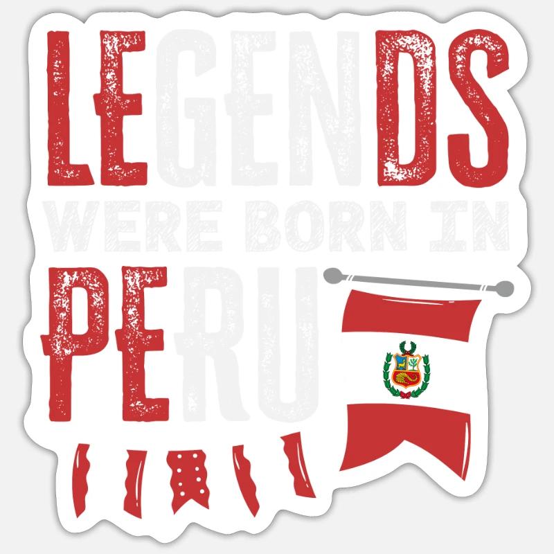 Peru Peruvian Gift - Sticker size S (10 x 10 cm) - white matte