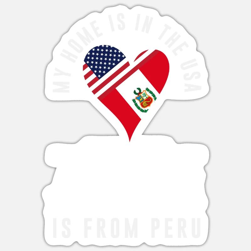 Peru Peruvian Gift - Sticker size S (10 x 10 cm) - white matte