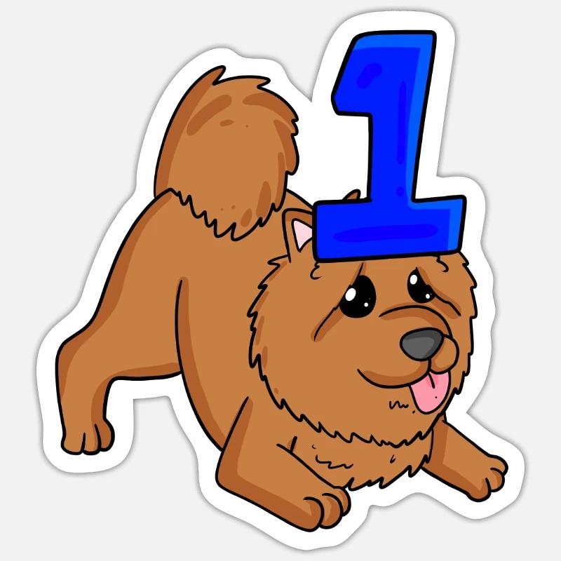 Numero 1 Numero Uno - Sticker formato S (10 x 10 cm) - bianco opaco