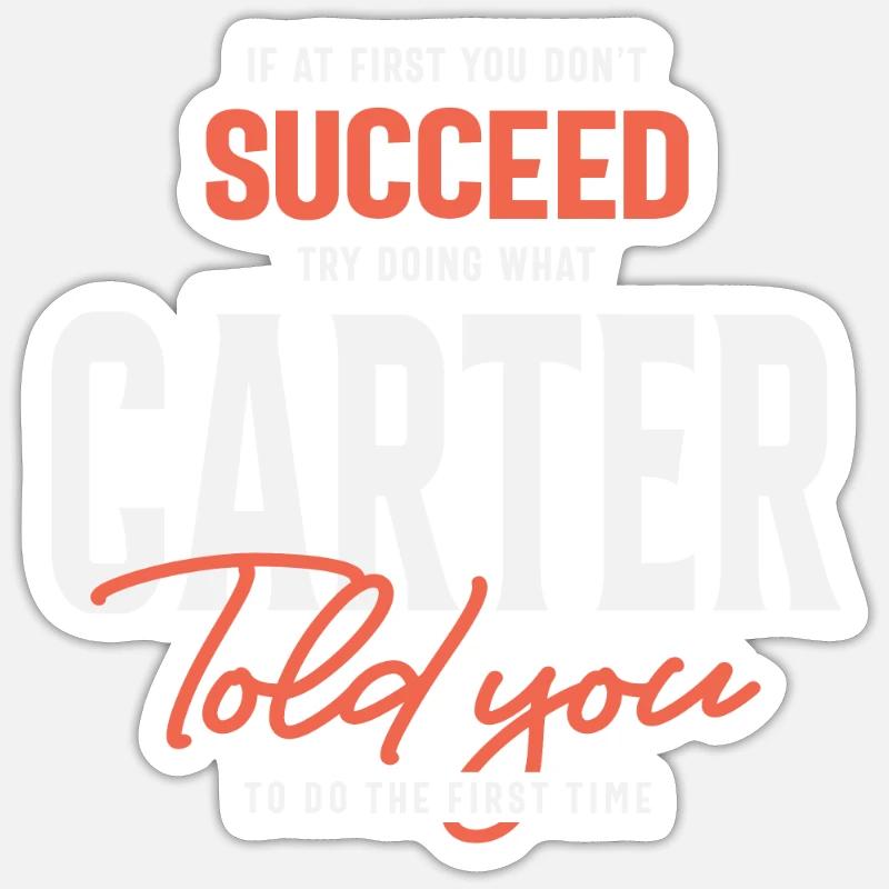 Carter Name Personalized Carter - Sticker size S (10 x 10 cm) - white matte