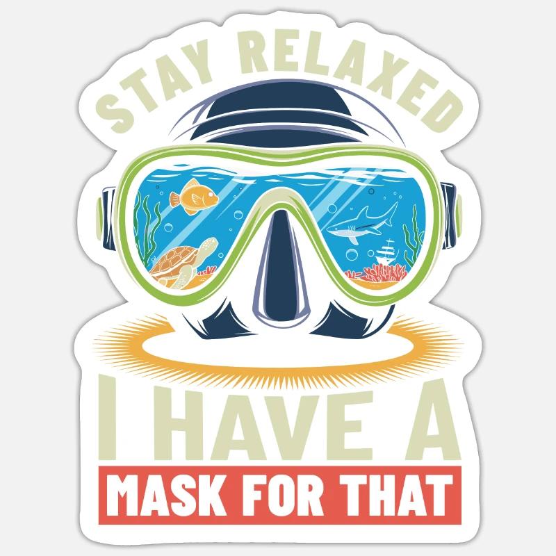 Berufstaucher - Sticker Größe S (10 x 10 cm) - Mattweiß