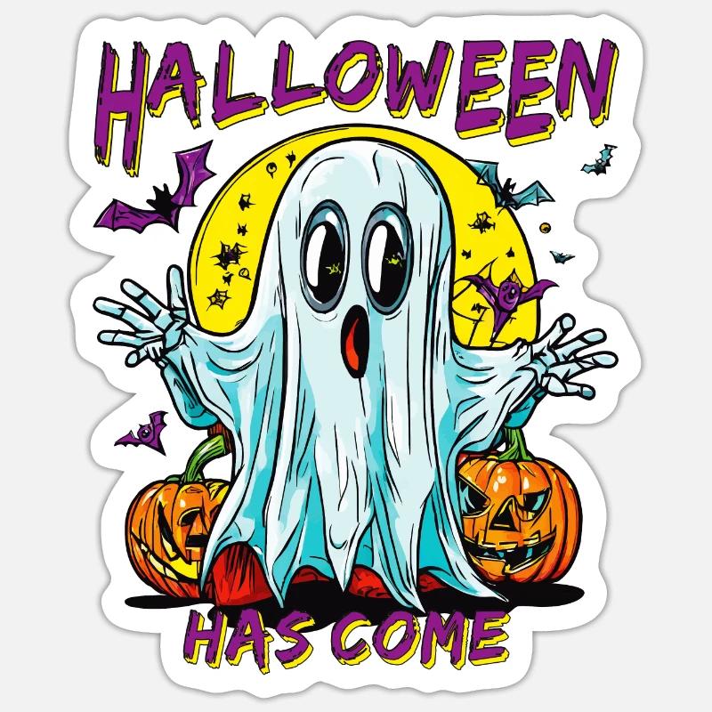 HALLOWEEN HAS COME - Sticker Größe S (10 x 10 cm) - Mattweiß
