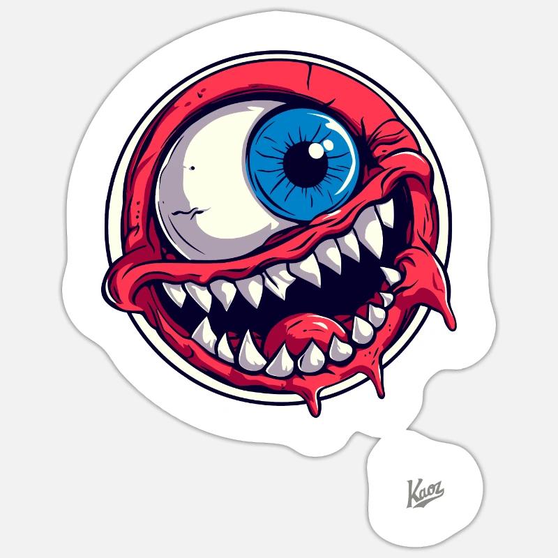 Funny Horror Cyclops Eye Sticker size S (10 x 10 cm)