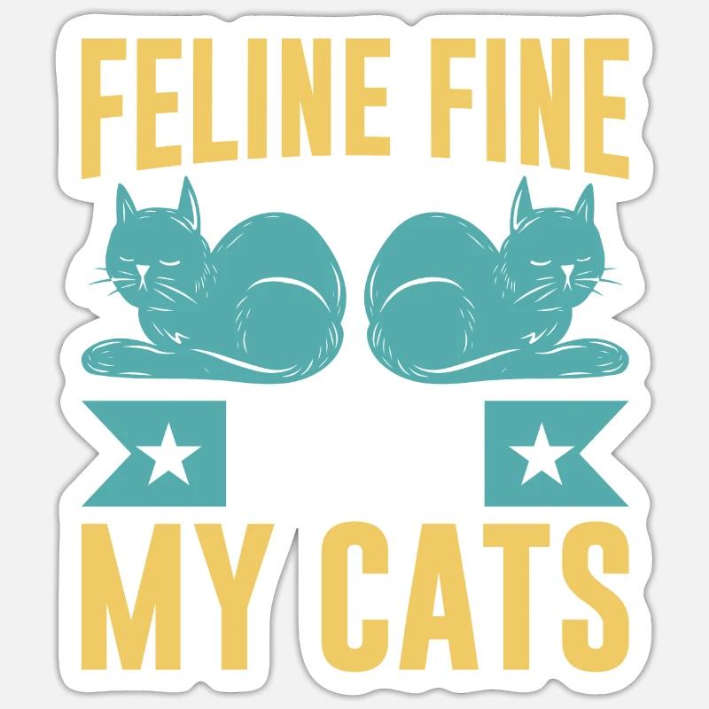 Chats Cadeaux Papy - Sticker taille S (10 x 10 cm) - blanc mat