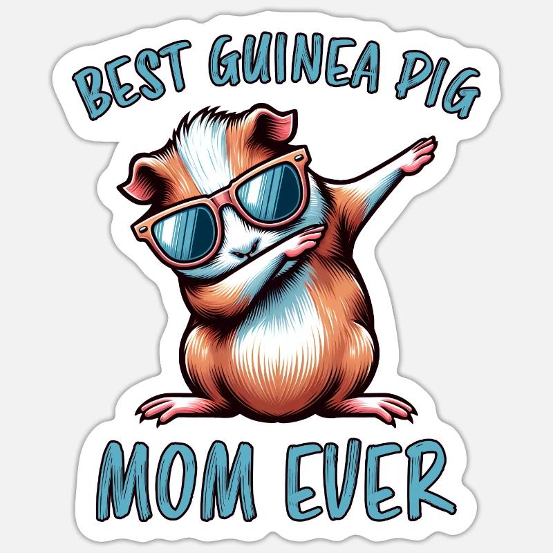 Dicton de cochon d’Inde, Cadeau de cochon d’Inde Sticker taille S (10 x 10 cm)