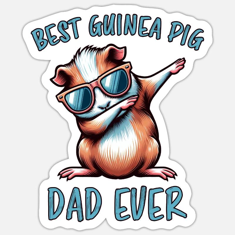 Dicton de cochon d’Inde, Cadeau de cochon d’Inde Sticker taille S (10 x 10 cm)