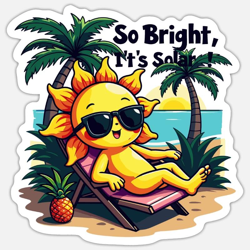 BRIGHT - Sticker size S (10 x 10 cm) - white matte