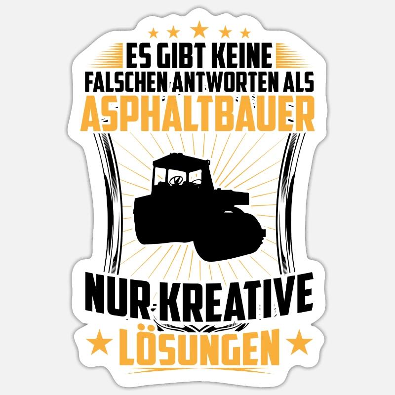 Le constructeur d’asphalte donne de mauvaises réponses à la construction de routes Sticker taille S (10 x 10 cm)