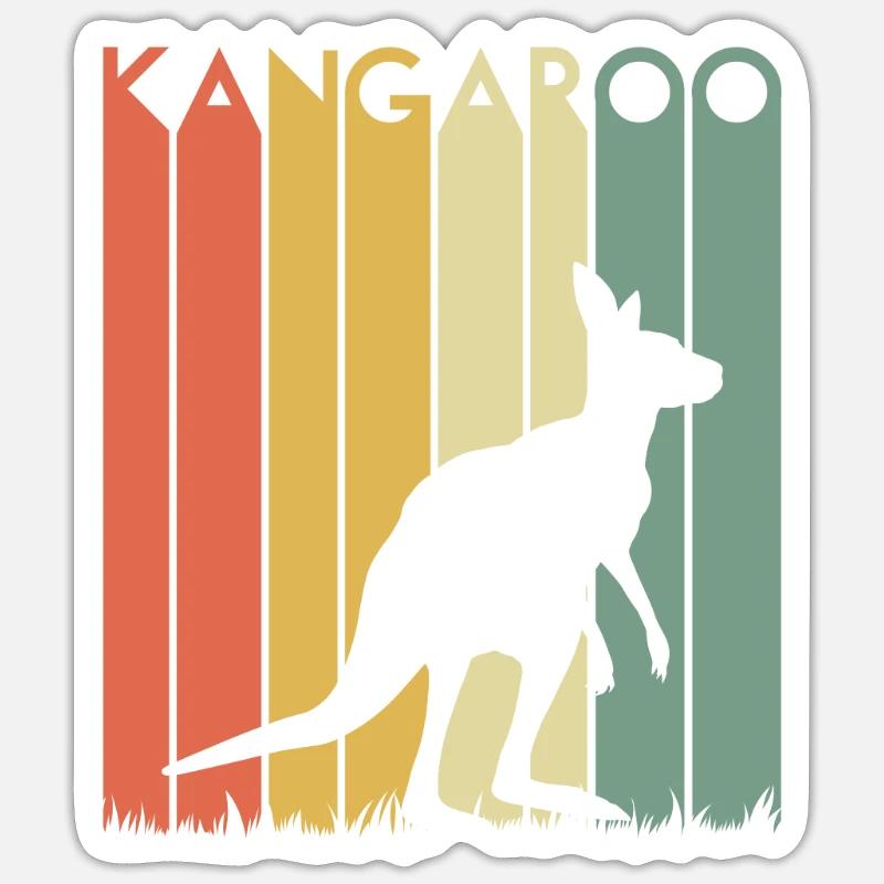 Kangaroo - Sticker size S (10 x 10 cm) - white matte