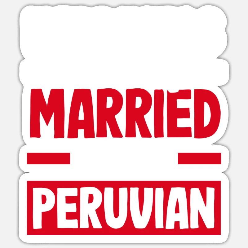 Peru Peruvian Gift - Sticker size S (10 x 10 cm) - white matte
