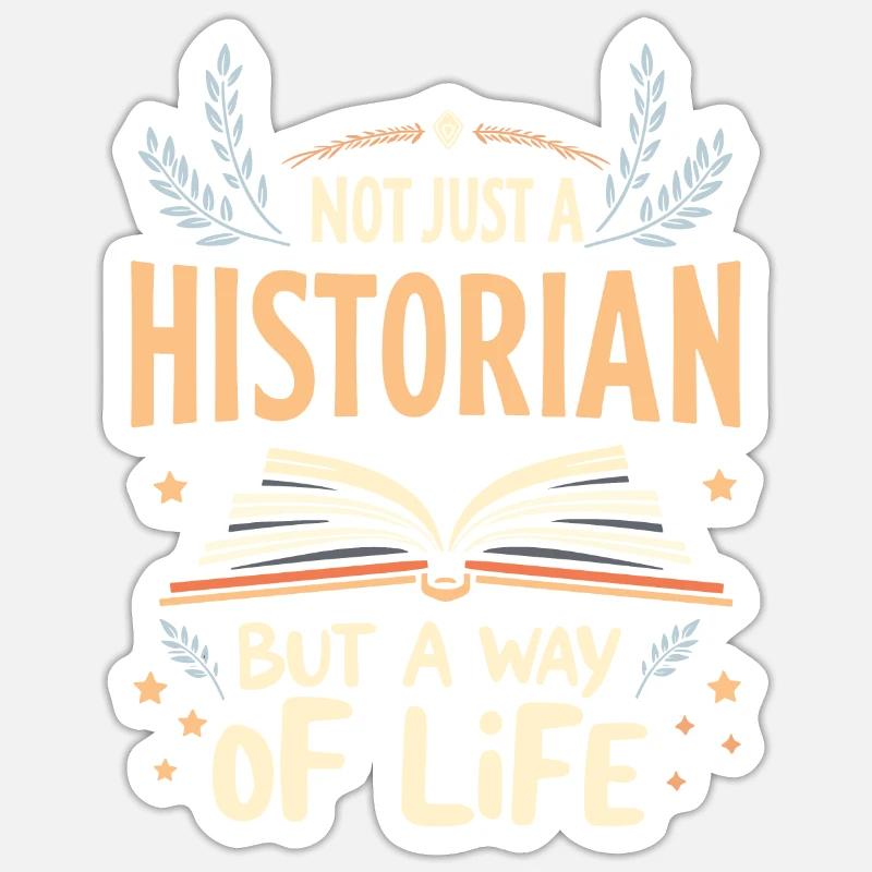 Historiker - Sticker Größe S (10 x 10 cm) - Mattweiß