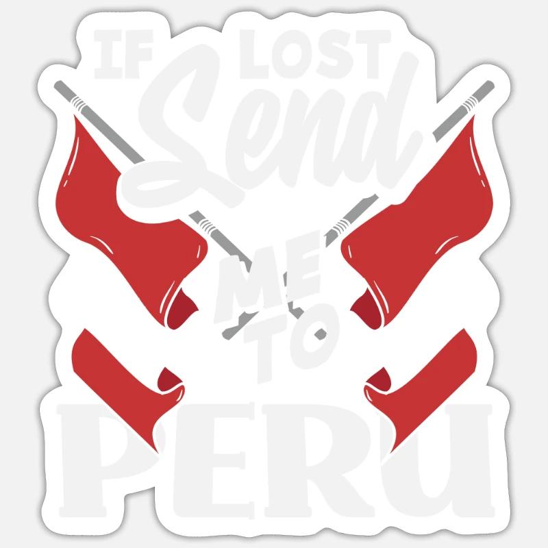 Peru Peruaner Geschenk - Sticker Größe S (10 x 10 cm) - Mattweiß