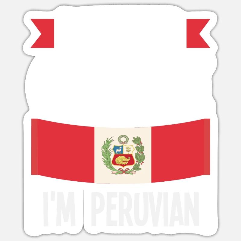 Peru Peruaner Geschenk - Sticker Größe S (10 x 10 cm) - Mattweiß